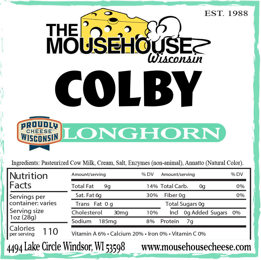 Colby Longhorn, Approx wt. 12oz