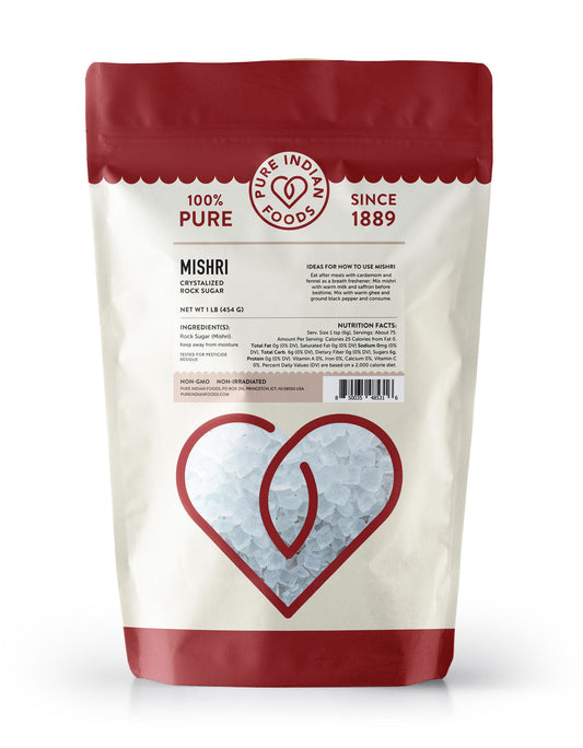 Crystallized Rock Sugar Whole (Mishri) - 1 lb, Sugar & Sweeteners from Pure Indian Foods