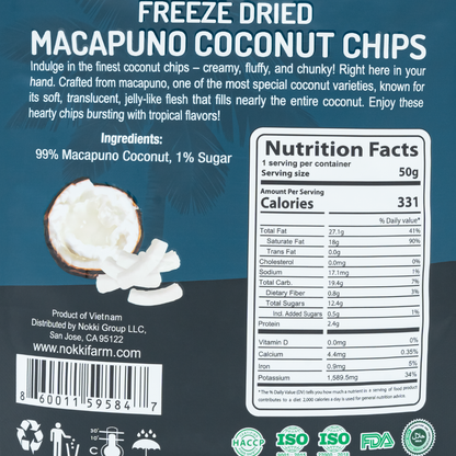 Freeze-Dried Macapuno Coconut Chips