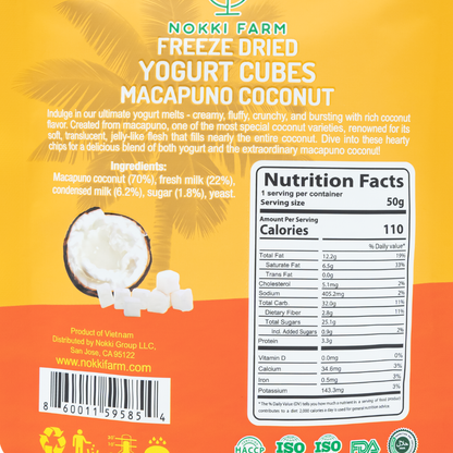 Freeze-Dried Yogurt Cubes - Macapuno Coconut