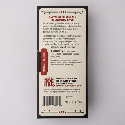 65% Madagascar Dark Chocolate, Confection from MaverickChocolate
