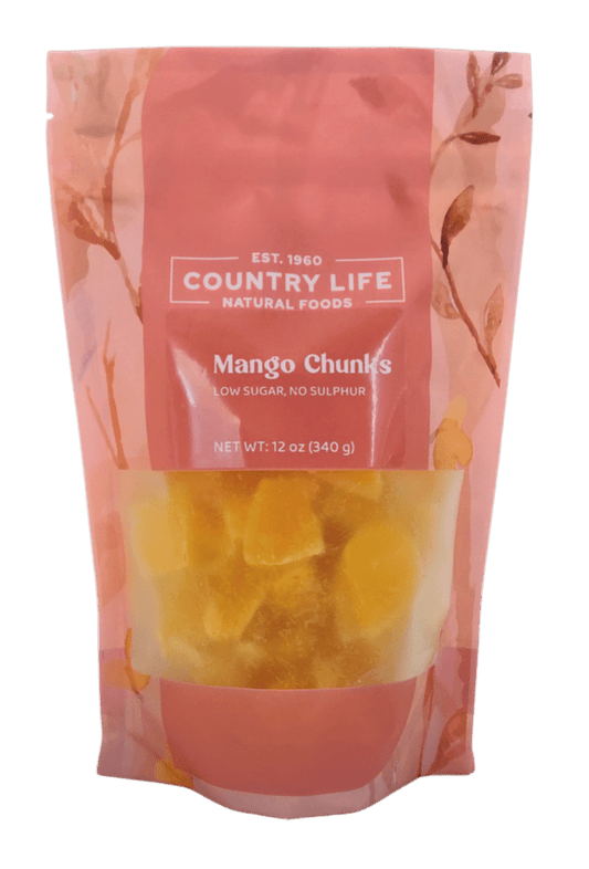 Mango Chunks, Low Sugar, Imported, Dried Fruits from Country Life Natural Foods