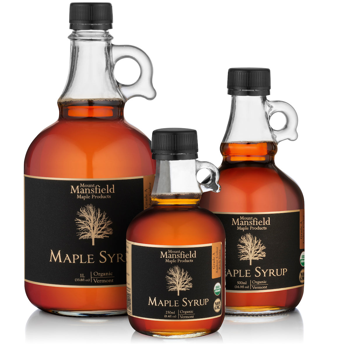 Organic Pure Vermont Maple Syrup- Glass Jug by Mount Mansfield Maple Products