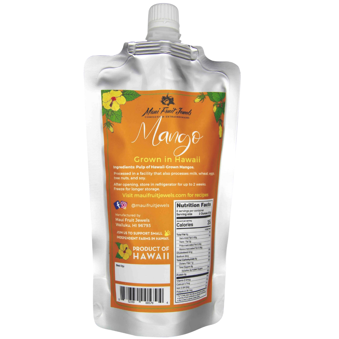 Maui Fruit Jewels Hawaii Fruit Puree - Mango