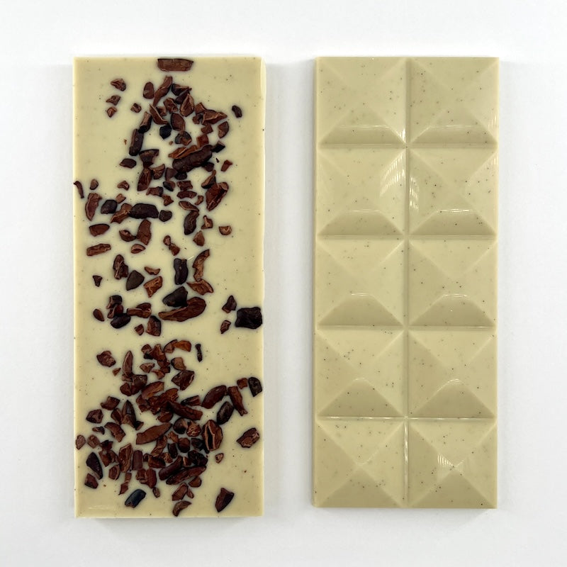 White Chocolate with Cocoa Nibs, Confection from MaverickChocolate