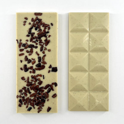 White Chocolate with Cocoa Nibs, Confection from MaverickChocolate