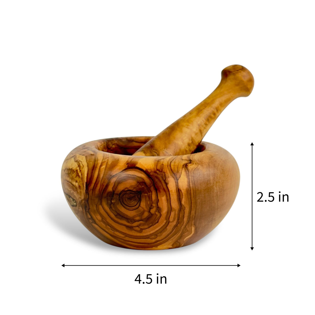 Rustic Olive Wood Mortar & Pestle, Kitchen Tools from Angel's Salumi & Truffles