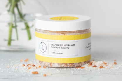 Grapefruit Bath Salts – Dead Sea, Epsom & Himalayan Soak