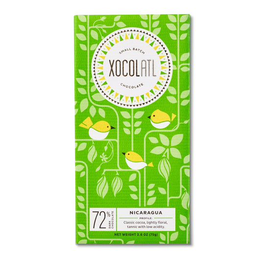Matagalpa, Nicaragua, 72% Dark Chocolate Bar, Confection from Xocolatl Small Batch Chocolate