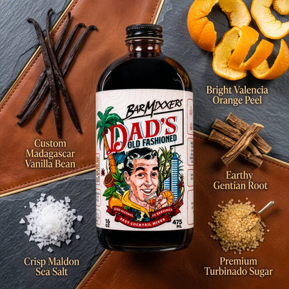 BarMixxers Premium Aromatic Bitters Reserve | Zero-Proof Dark Botanical & Raw Sugar Beverage Base | 16oz
