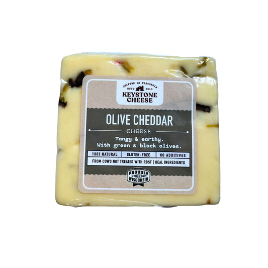 Olive Cheddar, Cheese from Keystone Cheese