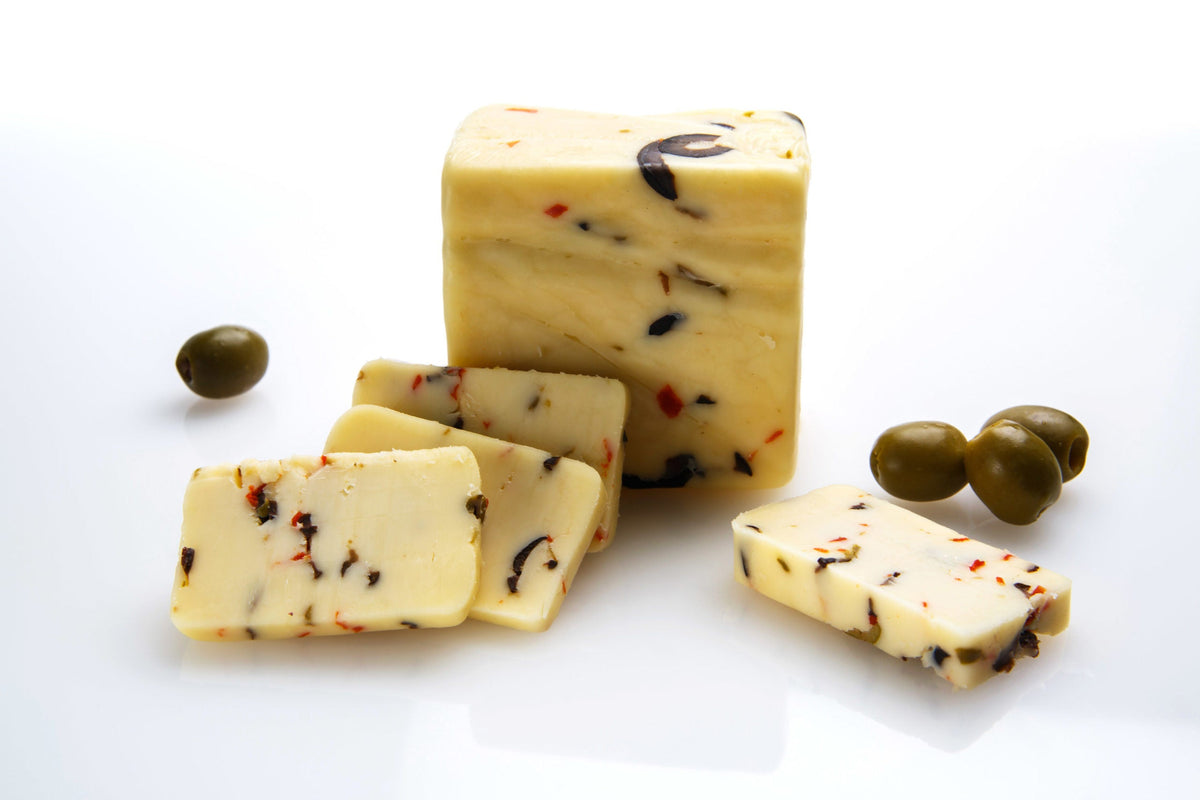 Olive Cheddar, Cheese from Keystone Cheese