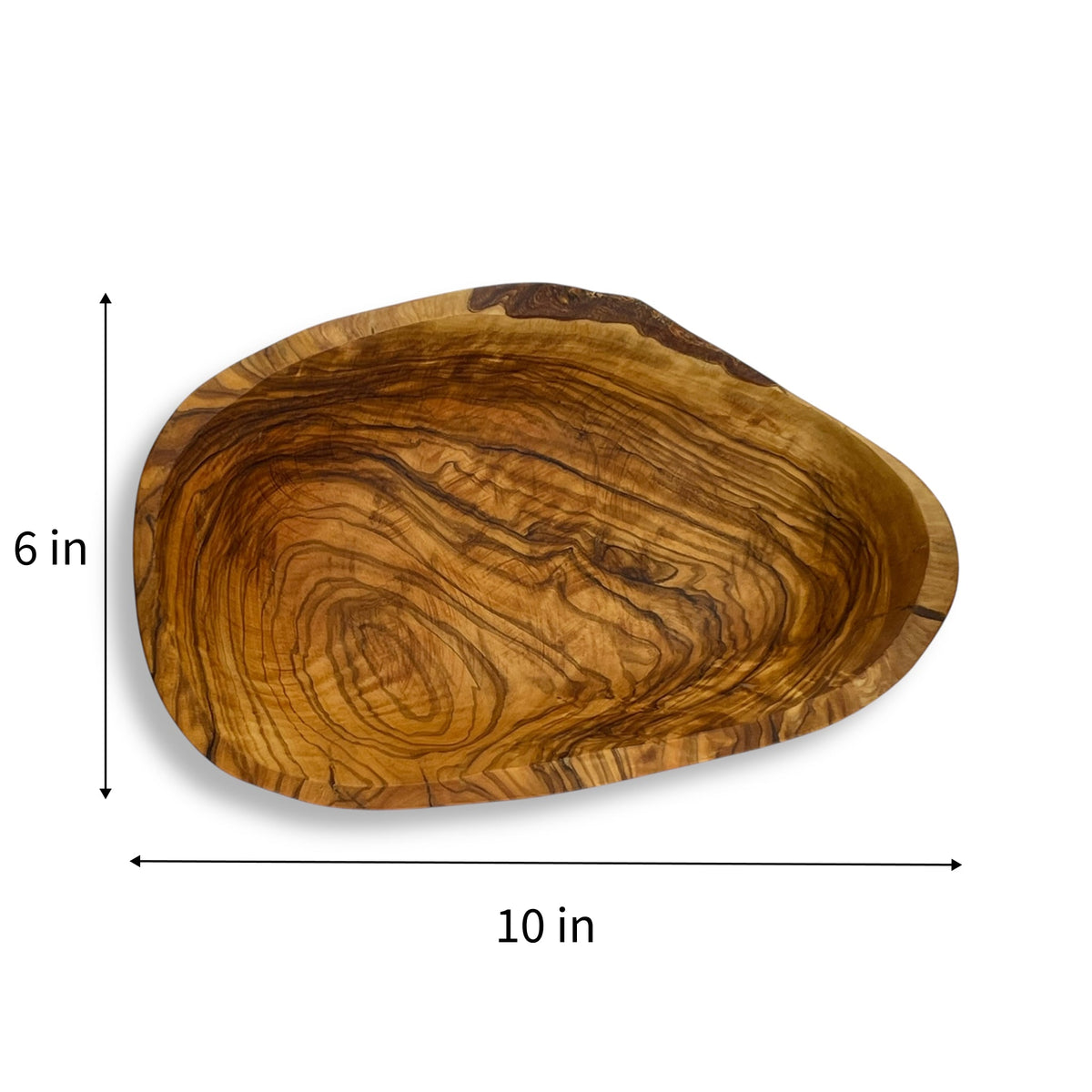 Olive Wood Oval Bowl (10in), image 3 of 3