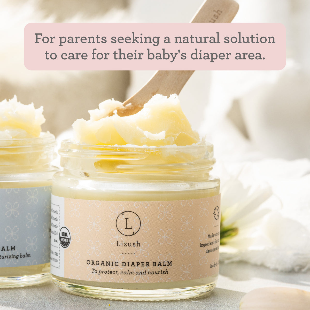 ORGANIC DIAPER BALM To protect, calm and nourish, Health & Beauty from Lizush