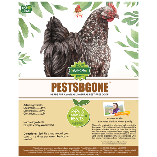 PestsBGone for Keeping Chicken Coops Pest Free! All Natural & Safe [Repel Flies, Mosquitoes, Gnats, & More], Herbs from Dahlia Pets
