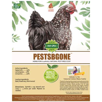 PestsBGone for Keeping Chicken Coops Pest Free! All Natural & Safe [Repel Flies, Mosquitoes, Gnats, & More], Herbs from Dahlia Pets