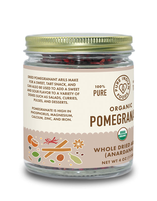 Pomegranate (Anardana) Whole Dried Arils, Certified Organic - 4 oz, image 4 of 7