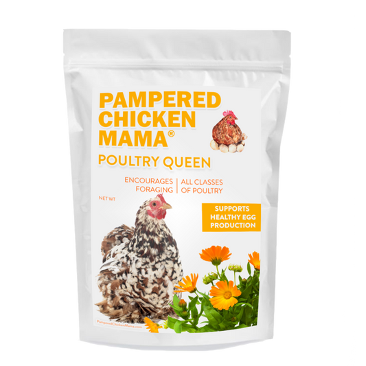 Poultry Queen Mealworm, Premium Corn, Flax Seeds, & Herb Treat For Pet Chickens from Dahlia Pets