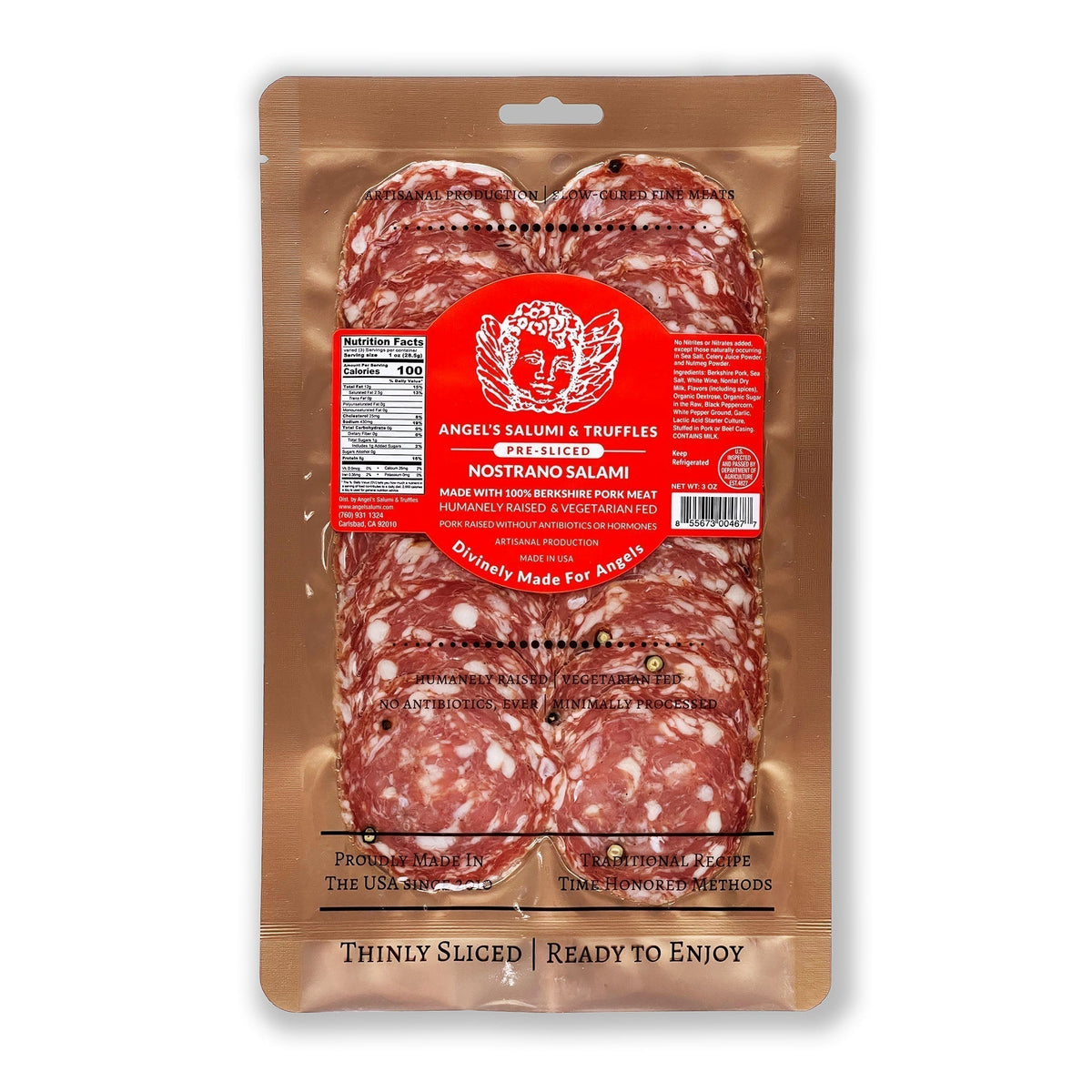 Pre-Sliced Nostrano House Salami (3oz)