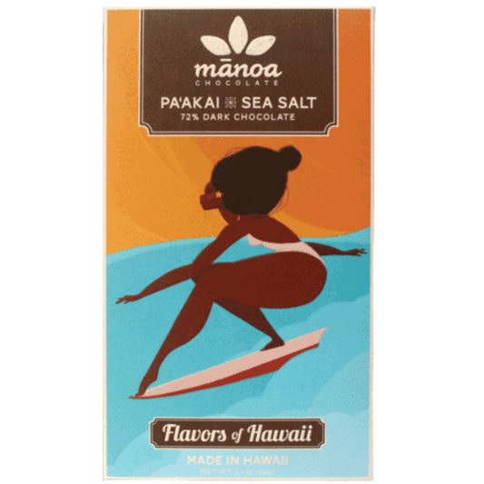 Manoa Chocolate Pa'akai Sea Salt 72% Dark Chocolate