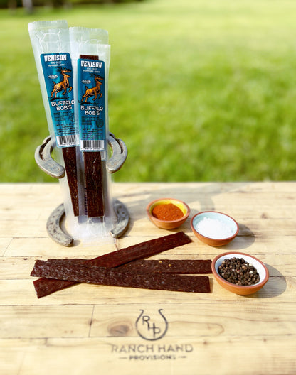 Venison Jerky — Peppered, Meat from Ranch Hand Provisions
