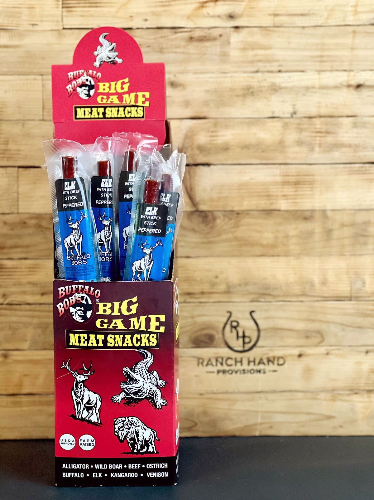 Elk Jerky Stick — Peppered, Meat from Ranch Hand Provisions