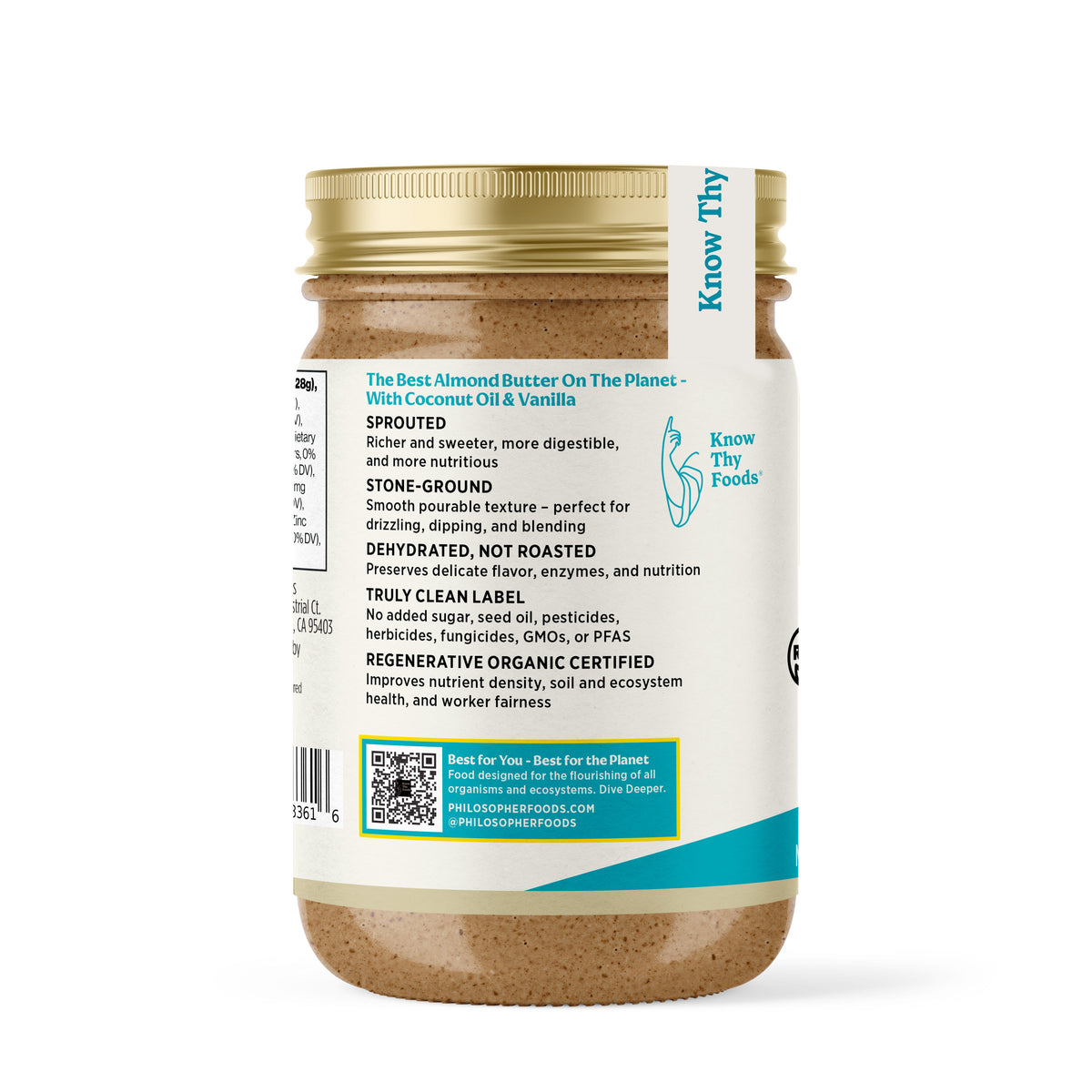 Silky Smooth Sprouted Almond Butter w/ Coconut Oil & Vanilla, image 3 of 4