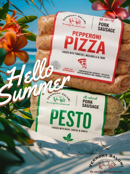 Pepperoni Pizza and Pesto Sausage (16 Pack), Meat from Vermont Salumi