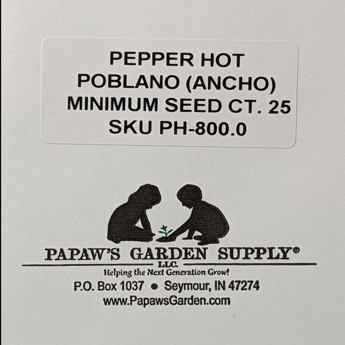 Poblano Mild Hot Pepper Seeds, image 3 of 5