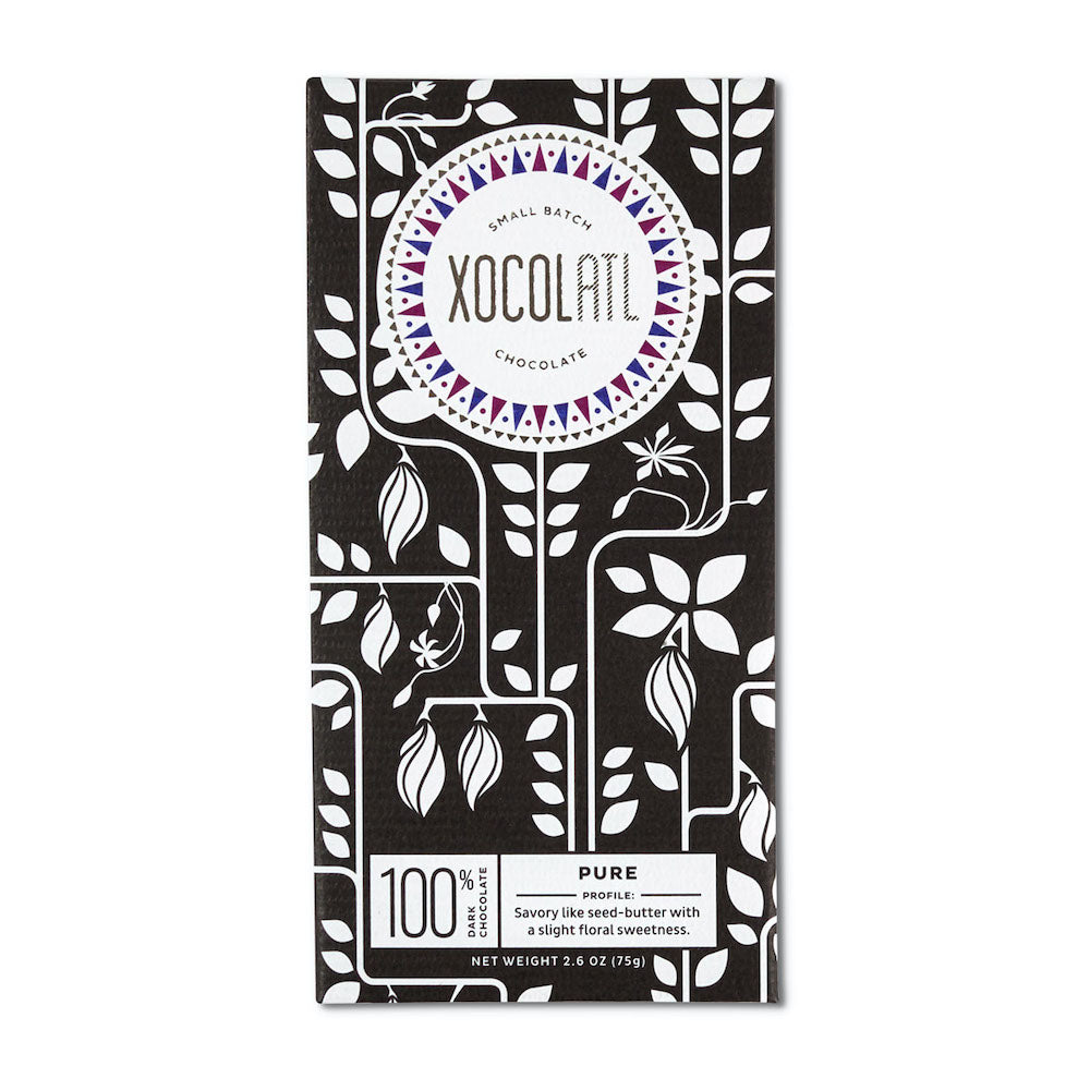 Pure 100% Dark Chocolate, Confection from Xocolatl Small Batch Chocolate