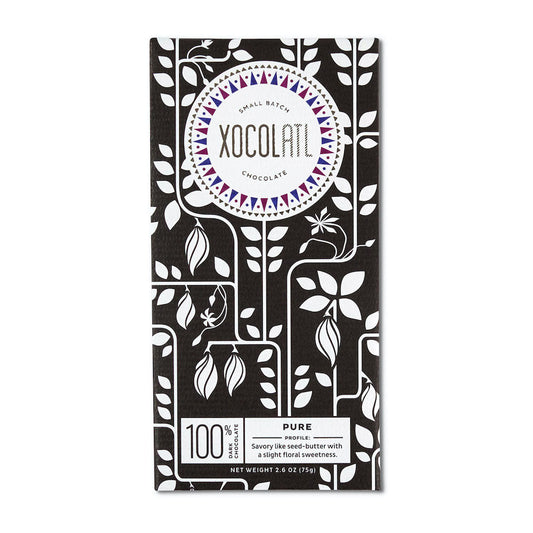 Pure 100% Dark Chocolate, Confection from Xocolatl Small Batch Chocolate