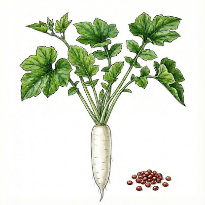 RADISH Seeds, Long White Icicle