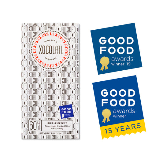 Ripple Effect Sweet & Smoky Dark Chocolate Bar, Confection from Xocolatl Small Batch Chocolate