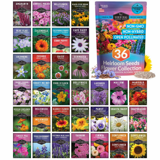 Functional Flower Seed Collection – 36 Varieties for a Garden That Gives Back