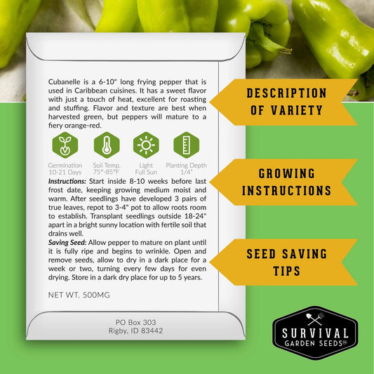 4 Pepper Seed Collection – Heirloom Non-GMO Hot & Sweet Peppers for Salsas, Roasting & Fresh Garden Harvests