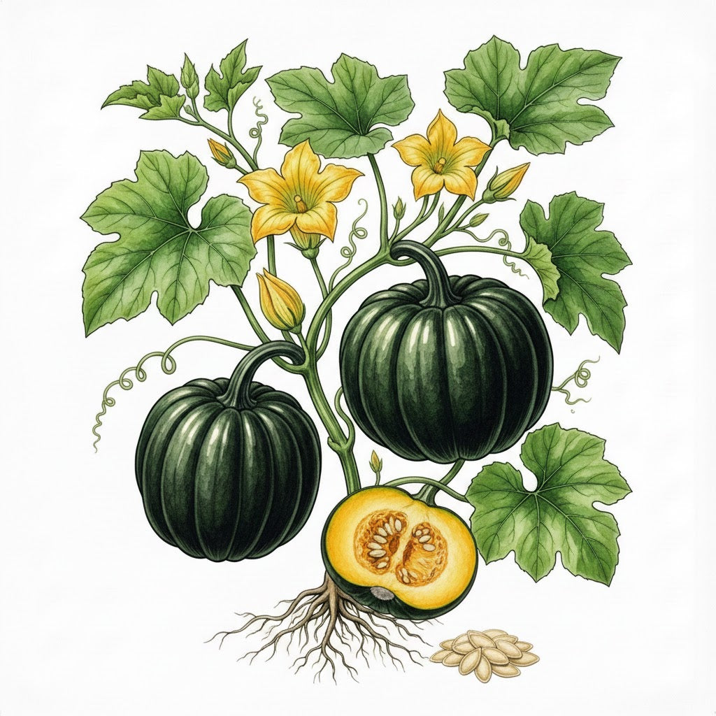 SQUASH (Buttercup) Seeds, Burgess