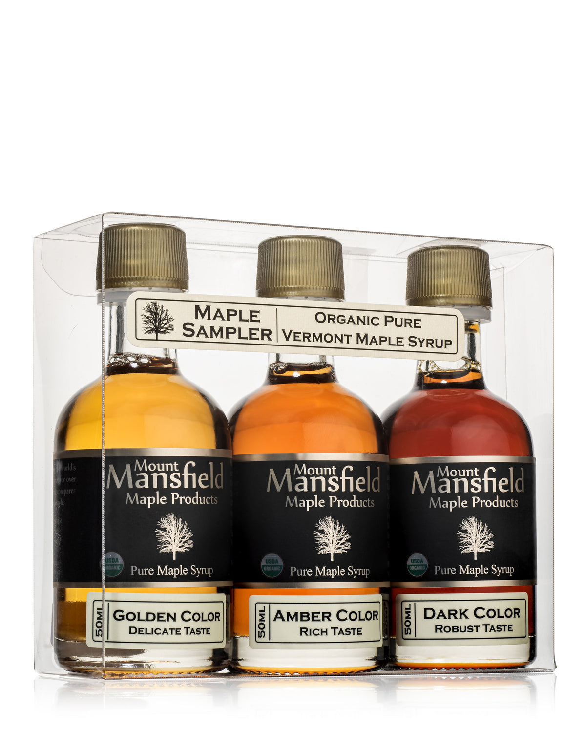 Organic Pure Vermont Maple Syrup Grade Sampler by Mount Mansfield Maple Products