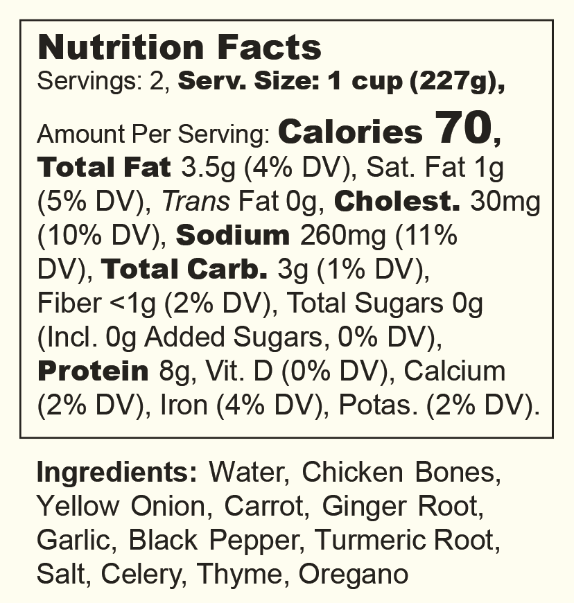 Nourishing Halal Chicken Bone Broth, Pantry from Its Actually Co.