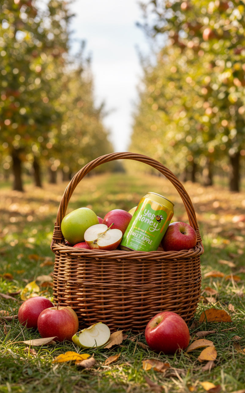 Sparkling Honey Sweetened Apple Soda Case, Beverage from Yes Honey