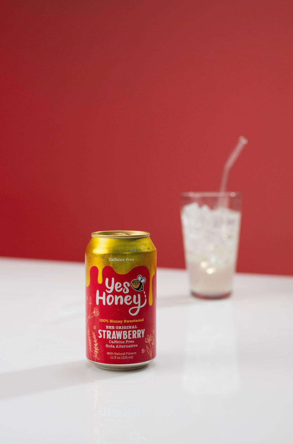 Sparkling Honey Sweetened Strawberry Soda Case, Beverage from Yes Honey
