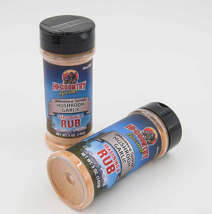 Rubs - Mushroom Garlic Seasoning 5 oz., Seasoning Rub Shaker from Hi-Country Snack Foods Inc.