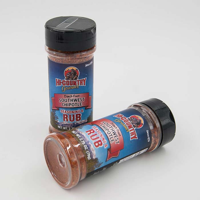 Rubs - Southwest Chipotle Seasoning 2.75 oz., Seasoning Rub Shaker from Hi-Country Snack Foods Inc.