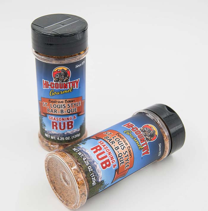 Rubs - St. Louis Style Bar-B-Que Seasoning 4.25 oz., Seasoning Rub Shaker from Hi-Country Snack Foods Inc.