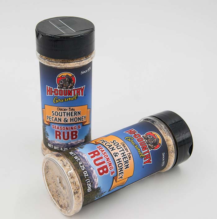 Rubs - Southern Pecan & Honey Seasoning 4.25 oz., Seasoning Rub Shaker from Hi-Country Snack Foods Inc.