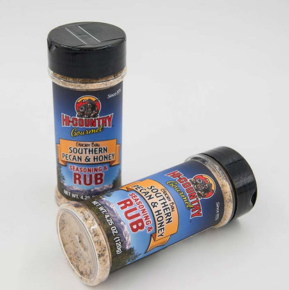 Rubs - Southern Pecan & Honey Seasoning 4.25 oz., Seasoning Rub Shaker from Hi-Country Snack Foods Inc.