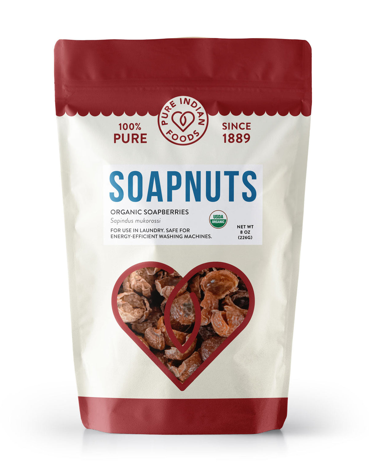 Soap Nuts, Certified Organic - 8 oz (226g)