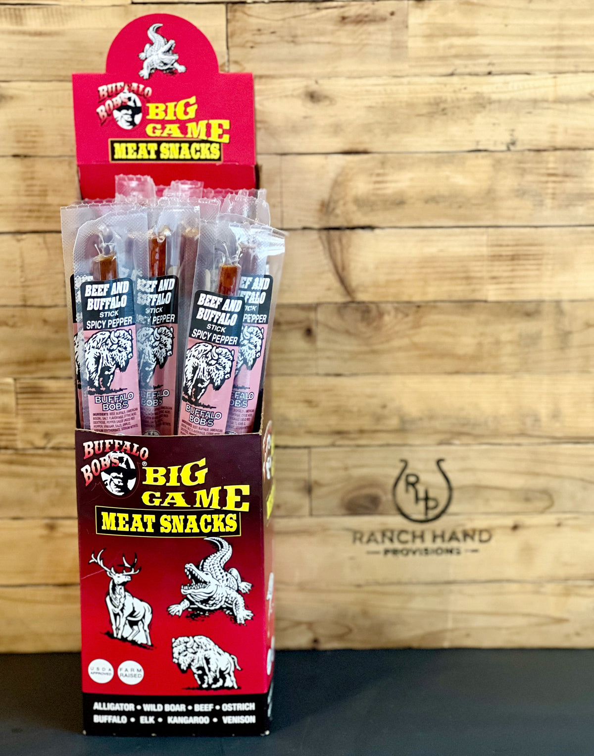 Buffalo and Beef Jerky Stick — Spicy | Buffalo Bob's, Meat from Ranch Hand Provisions