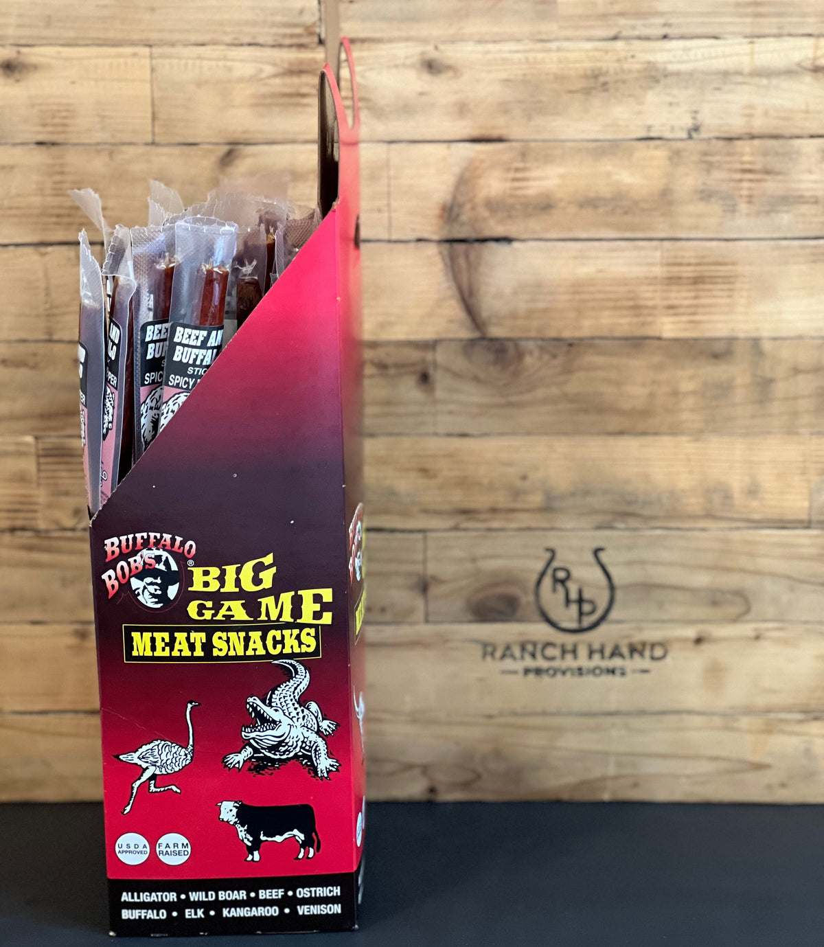 Buffalo and Beef Jerky Stick — Spicy | Buffalo Bob's, Meat from Ranch Hand Provisions