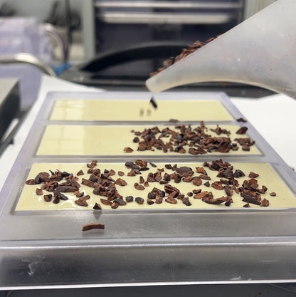 White Chocolate with Cocoa Nibs, Confection from MaverickChocolate