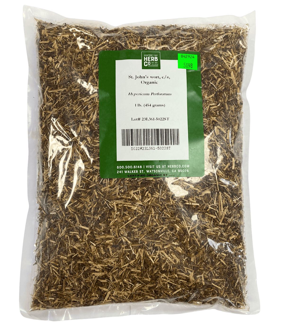 St. John's Wort, Organic, Cut & Sifted, Herbs & Spices from Country Life Natural Foods